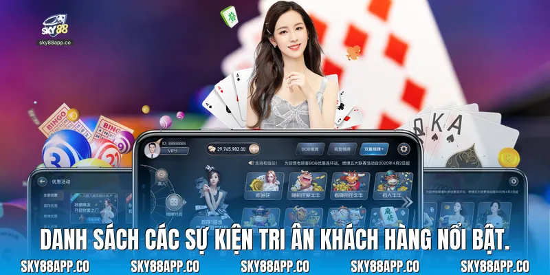 Danh sách các sự kiện tri ân khách hàng nổi bật.