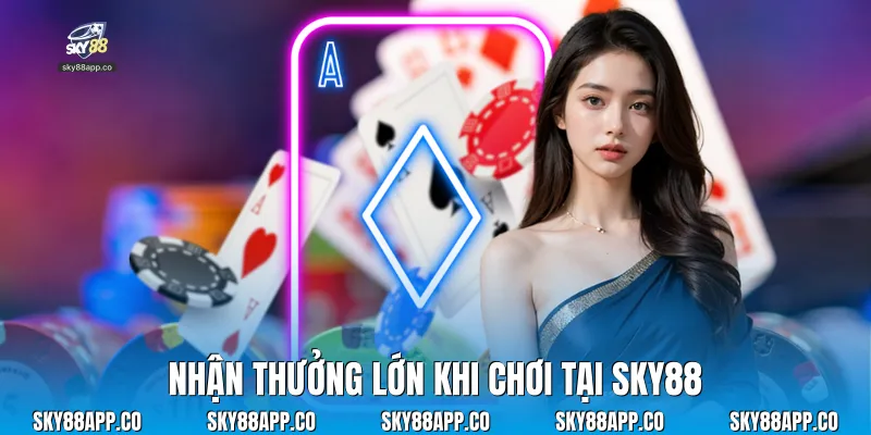 Nhận thưởng lớn khi chơi tại Sky88