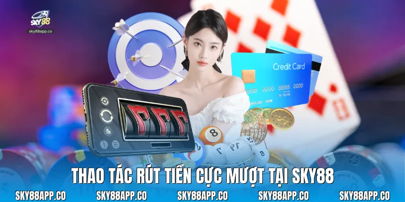 Thao tác rút tiền cực mượt tại Sky88